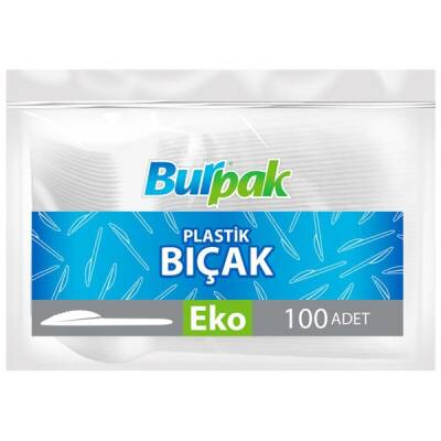 Burpak Plastik Bıçak Şeffaf 100'lü - 1